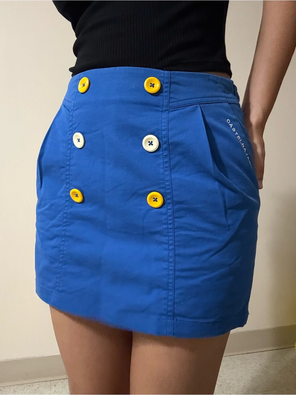 Castelbajac Blue Buttoned Golf Skort